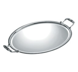 Christofle, Malmaison accessories, Oval tray with handles