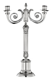 Christofle, Malmaison accessories, Two light candelabra