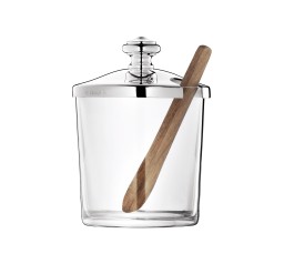 Christofle, Albi accessories, Jam Pot with Lid and Spoon