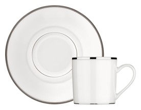 Christofle, 	Albi Platinum, Demitasse Cup and Saucer