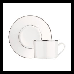 Christofle, 	Albi Platinum, Tea cup and saucer