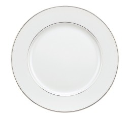 Christofle, 	Albi Platinum, Dessert Plate with Leafing