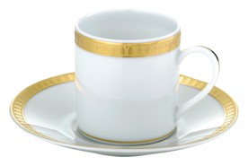 Christofle, Malmaison gold, Cup and saucer