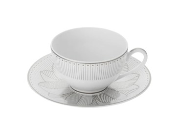 Christofle, Malmaison Impériale Platinium, Tea cup and saucer