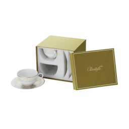 Christofle, Malmaison Impériale Gold, Set of 2 tea cup and saucers