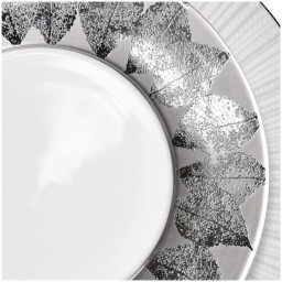 Bernardaud, Silva, Dessert plate with platinum rim