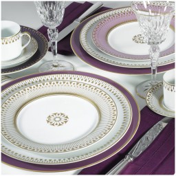 Bernardaud, Soleil levant, Set of 4 coffee cups and saucers