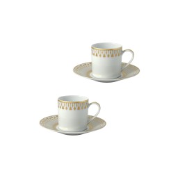 Bernardaud, Soleil levant, Set of 2 coffee cups and saucers