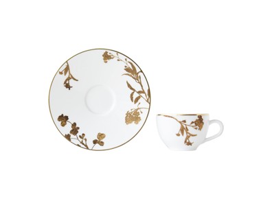 Bernardaud, Vegetal Gold, 	Coffee cup and saucer