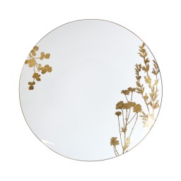 Bernardaud, Vegetal Gold, Set of 4 dinner plates