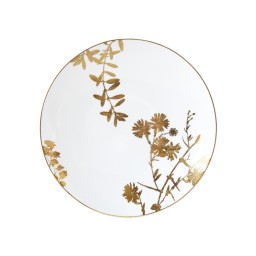 Bernardaud, Vegetal Gold, Set of 4 dessert plates