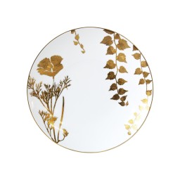 Bernardaud, Vegetal Gold, Set of 4 dessert plates