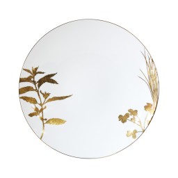 Bernardaud, Vegetal Gold, Set of 4 dinner plates