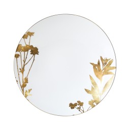 Bernardaud, Vegetal Gold, Set of 4 dinner plates