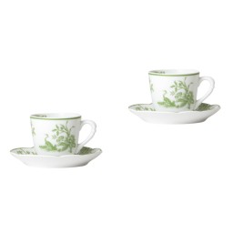 Bernardaud, ALBERTINE, Set of 2 coffee cups and saucers