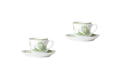 Bernardaud, ALBERTINE, Set of 2 coffee cups and saucers