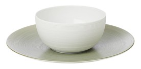 J.L Coquet, Hémisphère Kaki Green, Cream soup saucer