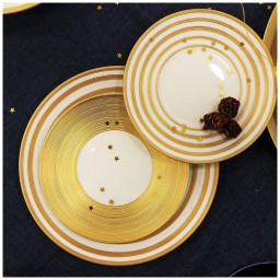 J.L Coquet, Hémisphère Gold, Dinner plate