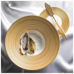 J.L Coquet, Hémisphère Gold, Dessert plate