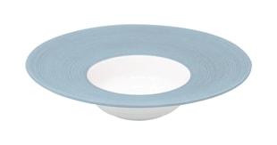 J.L Coquet, Hémisphère Storm Blue, Rim soup plate, small