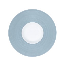 J.L Coquet, Hémisphère Storm Blue, Rim soup plate, small