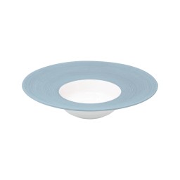 J.L Coquet, Hémisphère Storm Blue, Rim soup plate, medium
