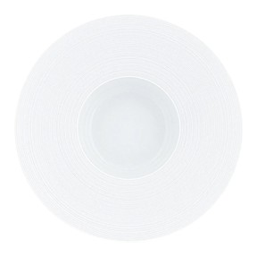 J.L Coquet, Hémisphère White Satin, Rim soup plate, medium