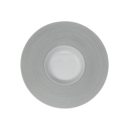 J.L Coquet, Hémisphère Grey, Rim soup plate, large