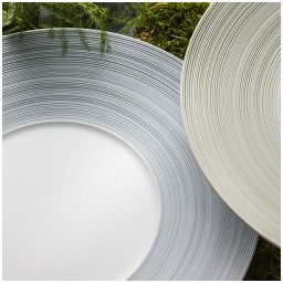 J.L Coquet, Hémisphère Grey, Rim soup plate, large