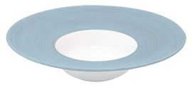 J.L Coquet, Hémisphère Storm Blue, Rim soup plate, large