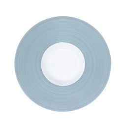 J.L Coquet, Hémisphère Storm Blue, Rim soup plate, large