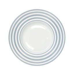 J.L Coquet, Hémisphère Storm Blue, Rim soup plate, large