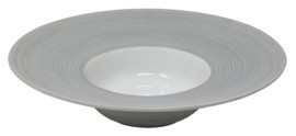 J.L Coquet, Hémisphère Grey, Rim soup plate, large