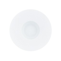 J.L Coquet, Hémisphère White Satin, Rim soup plate, large