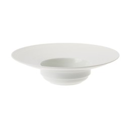 J.L Coquet, Hémisphère White Satin, Rim soup plate, large