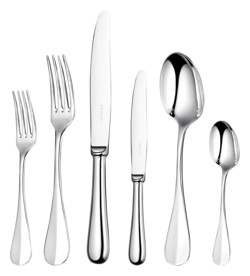 Christofle, Fidelio cutlery, silver plated, Flatware set for 12 people (48 pieces)