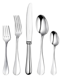 Christofle, Fidelio cutlery, silver plated, Individual place settings (5 pieces)