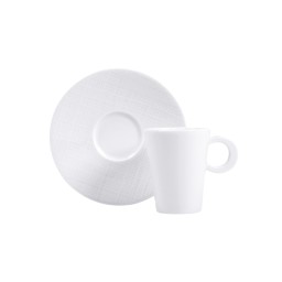 Bernardaud, Organza White, 	Coffee cup and saucer