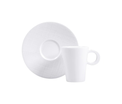 Bernardaud, Organza White, 	Coffee cup and saucer