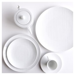 Bernardaud, Organza White, Breakfast cup and saucer