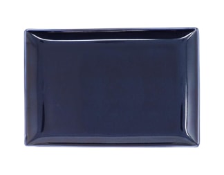 Jaune de Chrome, Bolero Blue, Rectangular tray, medium