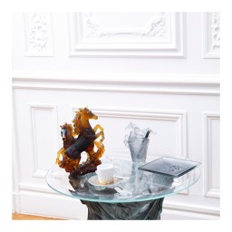 Daum, Univers Animaliers, 2 Horse Cavalcade sculpture, 500 ex