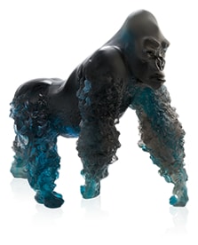 Daum, Univers Animaliers, Gorille a dos argenté by Jean-No, 125 ex