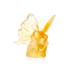 Daum, Univers Animaliers, Papillon jaune-ambre