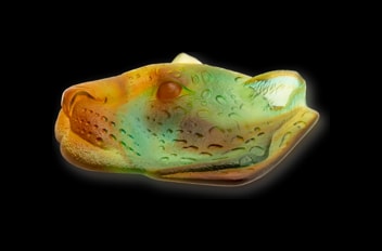 Daum, Univers Animaliers, Tropical leopard tray