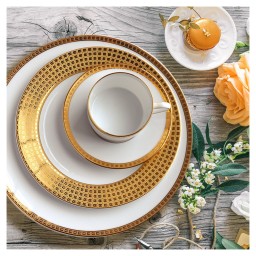 Bernardaud, Athena Gold, Medium salad bowl