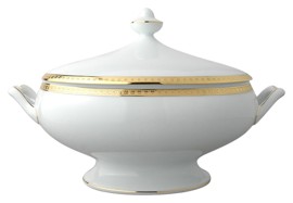 Bernardaud, Athena Gold, Covered vegetable dish