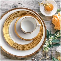 Bernardaud, Athena Gold, Covered vegetable dish