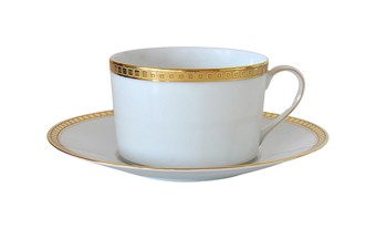 Bernardaud, Athena Gold, Breakfast cup and saucer