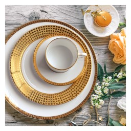 Bernardaud, Athena Gold, Breakfast cup and saucer